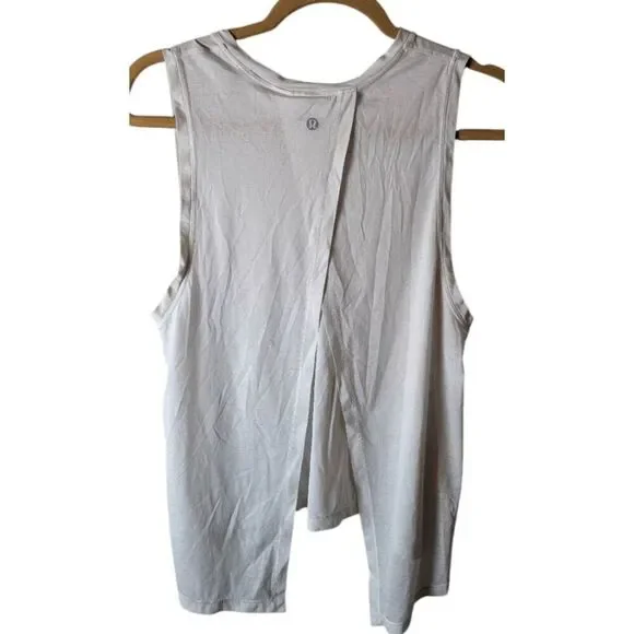 LULULEMON ATHLETICA In the Open Tank in White Size 6 - Picture 5 of 5